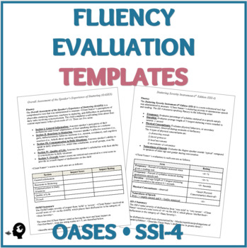 Preview of Fluency Evaluation Report Templates