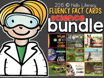 Preview of Fluency Fact Task Cards {Big Science Bundle}