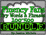 Fluency Fans: Fry Words & Phrases 100-500 BUNDLE