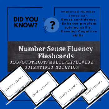 Preview of Fluency Flashcards- Operations Scientific Notation -Gamify your math class!!