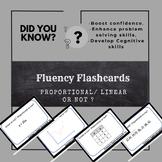 Fluency Flashcards- Proportional / Linear or not! -Gamify 