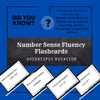 Preview of Fluency Flashcards- Scientific Notation -Gamify your math class!!