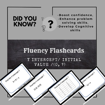 Preview of Fluency Flashcards- Y intercept/ Initial value! -Gamify your math class!!