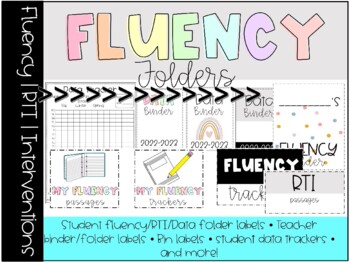 Preview of Fluency Folders Student Data Trackers RTI