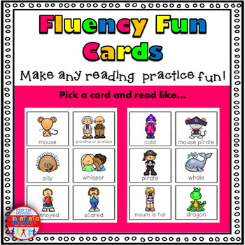 Preview of Reading Fluency Activity Silly Voice Task Cards | Prosody | Expression