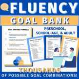 Fluency GOAL BANK: Stuttering and Cluttering Goals (all ages)