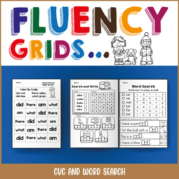 Preview of Fluency Grids - Phonics and Decodable Words - Science of Reading: Word Search