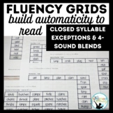 Fluency Grids to Practice Consonant Blends and Closed Syll
