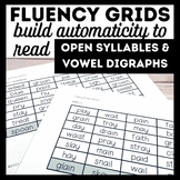 Fluency Grids to Practice words with Open Syllable & Vowel