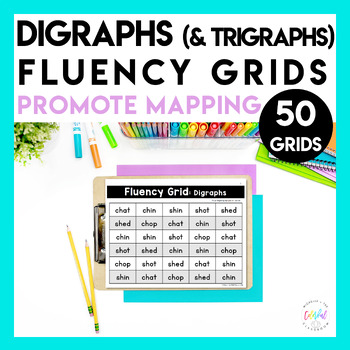 Preview of Fluency Grids with Digraphs + Trigraphs (Short Vowel Words/Closed Syllables)