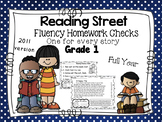 Fluency Home Learning Grade One Reading Street Full Year