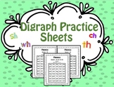 Digraphs Practice Sheets (SH, CH, TH, PH, WH) - Fluency