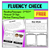 Reading Comprehension Passage Fluency 2nd 3rd Grade FREE