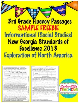 Preview of Fluency SAMPLE FREE- 3rd grade GSE Social Studies (NEW) European Exploration