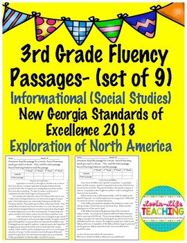 Preview of Fluency Passages- 3rd Grade GSE Social Studies (NEW) European Exploration