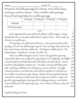  Fluency Passages - 3rd Grade Science- Rocks Minerals and 