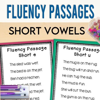 Preview of Fluency Passages: CVC Words, Short Vowels, Tracking Sheets
