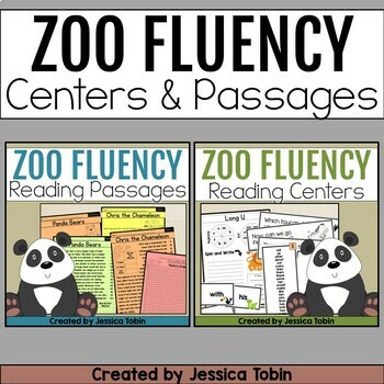 Preview of Reading Fluency Passages and Fluency Practice - Oral Reading - Zoo Animals