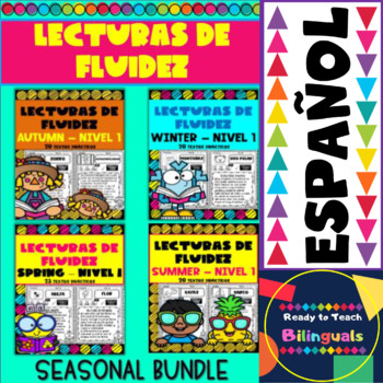 Preview of Fluency Passages in Spanish - Seasonal Bundle - Level 1