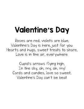 Fluency Poems | February Poems | Monthly Poetry | Timed Fluency Readings