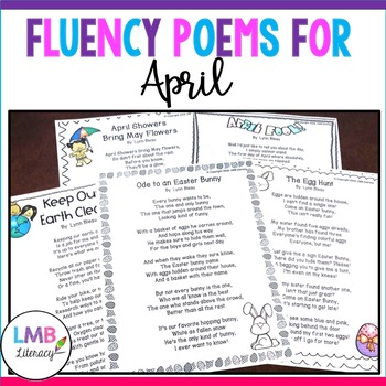 Preview of Fluency Poems for April-Monthly Poetry Comprehension 