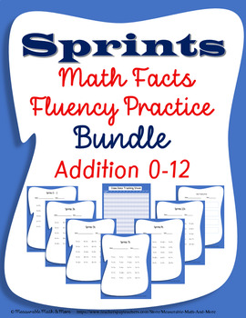 Preview of Fluency Practice Addition Bundle 0-12's