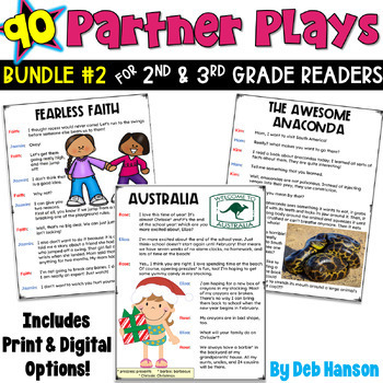 Preview of Fluency Practice: Partner Plays BUNDLE for 2nd and 3rd Grade Readers  SET 2