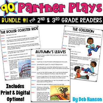Preview of Fluency Practice: Partner Plays Bundle for 2nd and 3rd Grade Readers  SET 1
