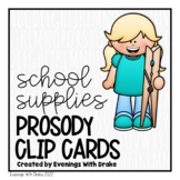 Fluency Practice (School Classroom Supplies) Clip Cards