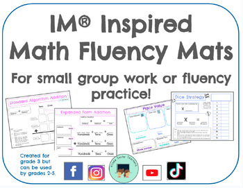 Preview of Fluency Practice/Small Group Math Mats Inspired by Illustrative Mathematics®