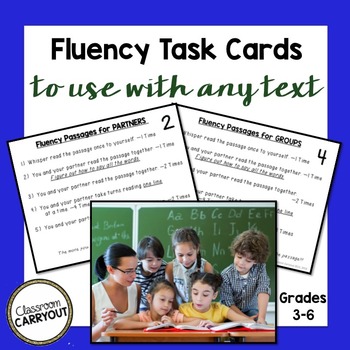 Preview of Fluency Practice Task Cards: Read Like a Teacher!