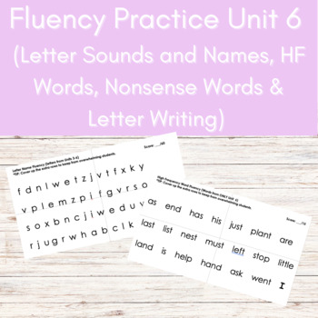 Preview of Fluency Practice: blends, letters, HFW words + more! CKLA/TNFS Unit 6