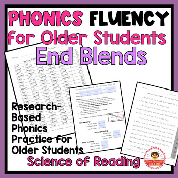 Preview of SET 5: Fluency Practice for Older Students: Phonics: END BLENDS - Grades 5-12