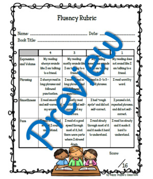 Preview of Fluency Rubric