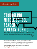 Struggling Middle School Reader Fluency Rubric