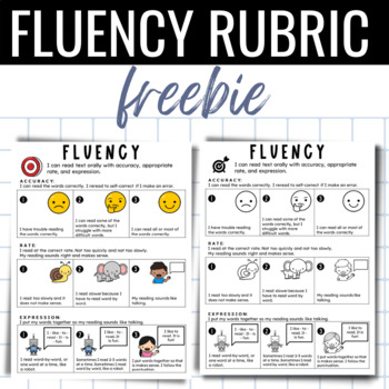 Fluency Rubric Freebie