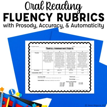 Preview of Oral Reading Fluency Rubrics for Grades 2-6