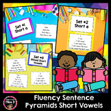 Fluency Sentence Pyramids - Short Vowel CVC, CCVC and CVCC Words