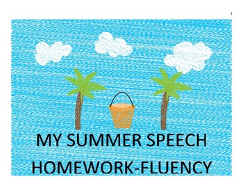 Preview of Fluency Shaping Summer Homework Packet