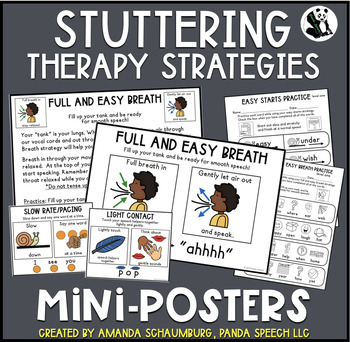 Preview of Stuttering Therapy Strategies Mini-Posters & Practice