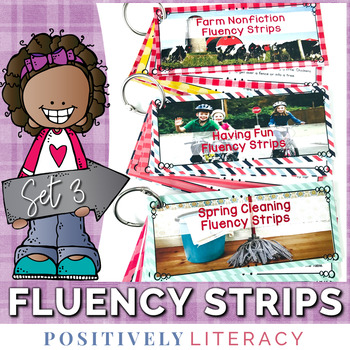 Preview of Fluency Strips | Reading Fluency Practice | Sentence Fluency Practice | Set 3