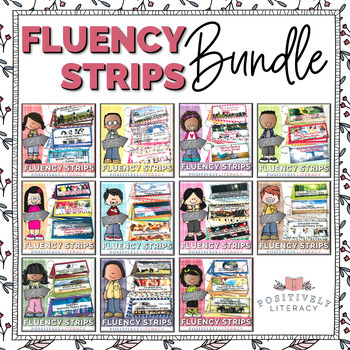 Preview of Fluency Strips Bundle Reading Fluency Practice Sentence Fluency
