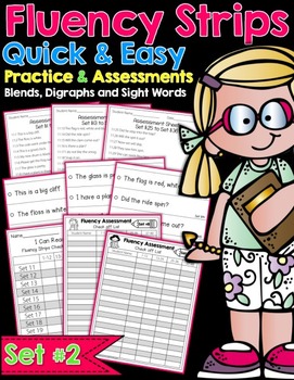 Preview of Fluency Strips™ Set 2 - Quick and Easy Practice and Assessment