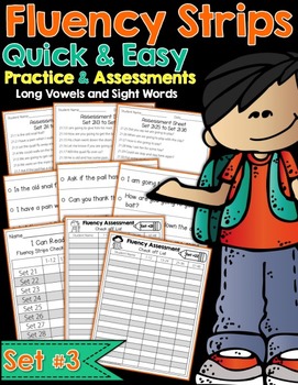 Preview of Fluency Strips™ Set 3 - Quick and Easy Practice and Assessment