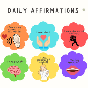 Preview of Fluency Stuttering Daily Affirmations (Speech Therapy)