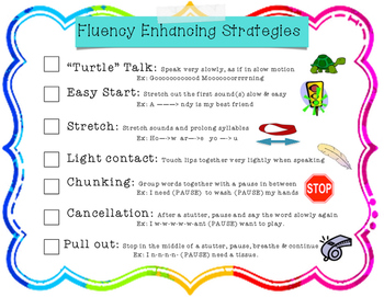 Preview of Fluency Stuttering Strategies Handout