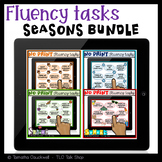 Fluency (Stuttering) Tasks No Print for Teletherapy: Seaso