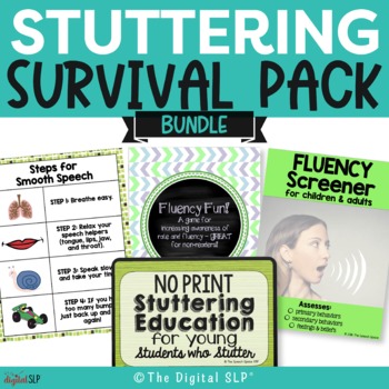 Preview of Fluency (Stuttering) Survival Pack BUNDLE