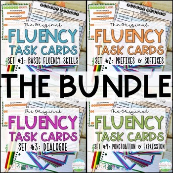 Preview of Fluency Task Cards  Oral Reading Fluency Practice | Science of Reading