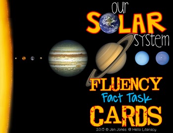 Preview of Fluency Task Cards {Our Solar System Facts}